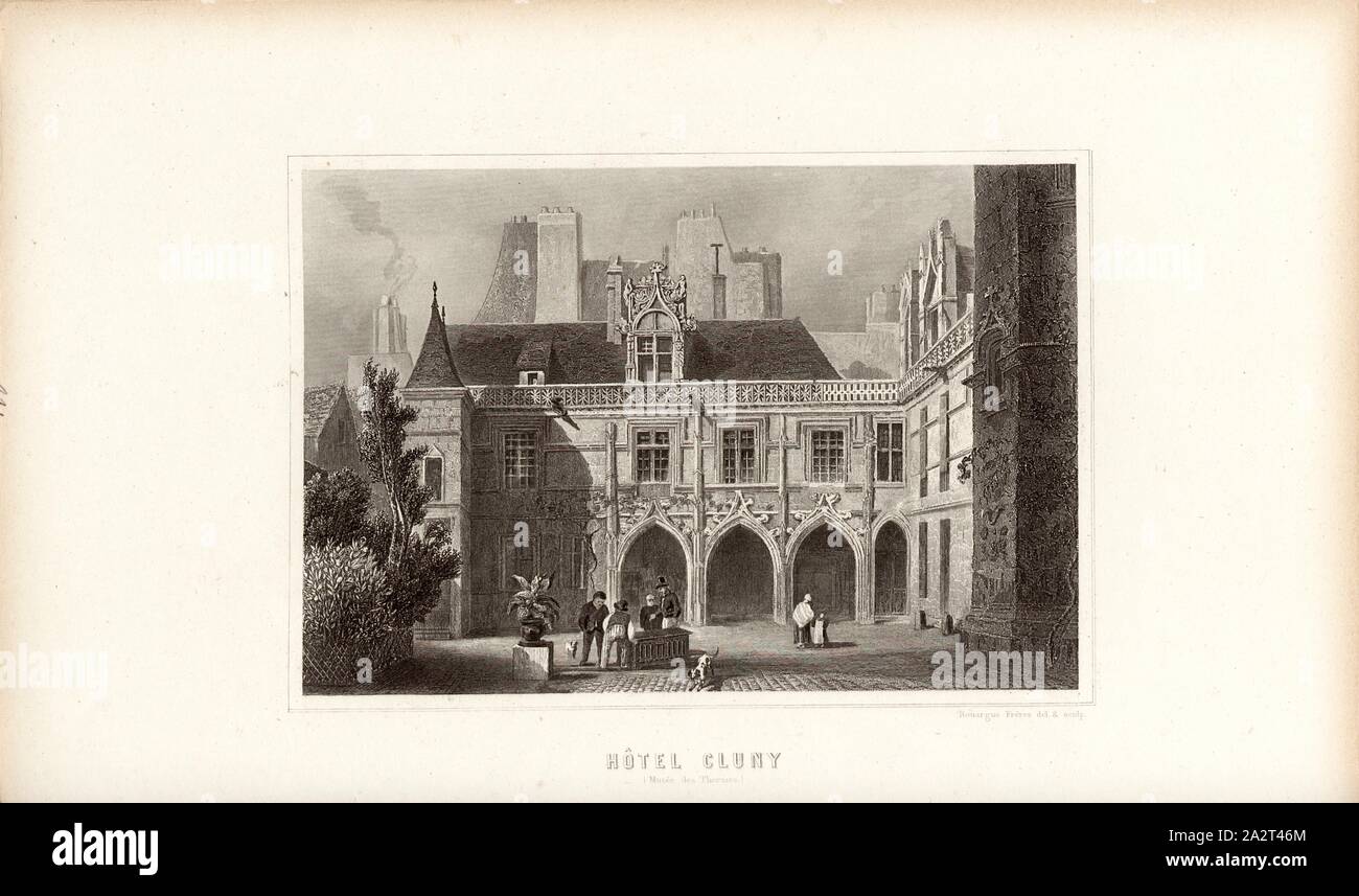 Hotel Cluny, View of the Hôtel de Cluny in Paris, after p. 630, p. 742