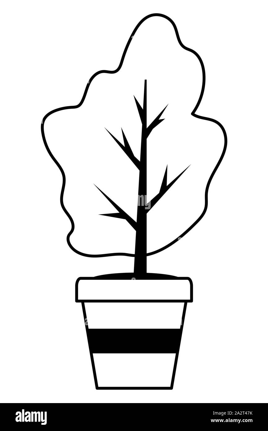 autumn plant in ceramic pot seasonal icon Stock Vector Image & Art - Alamy