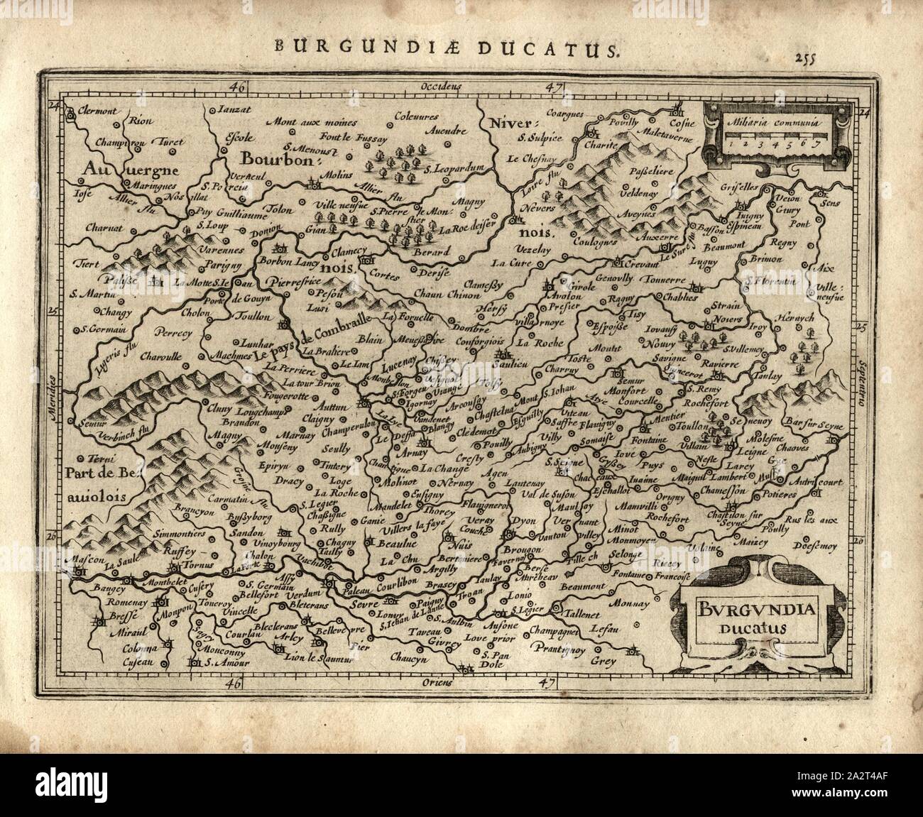 Burgundy Duchy, Map of Burgundy in France, Fig. 54, p. 255, Gerhard ...