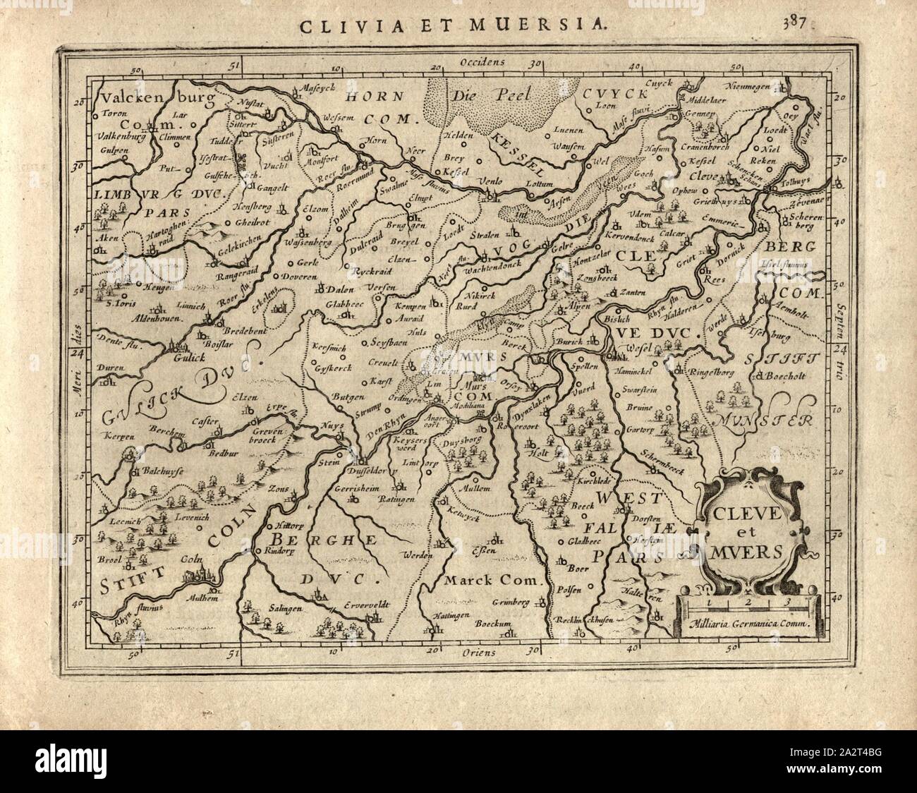 Cleve et Muers, Map of the Kleve and Moers region, Fig. 79, p. 387 ...