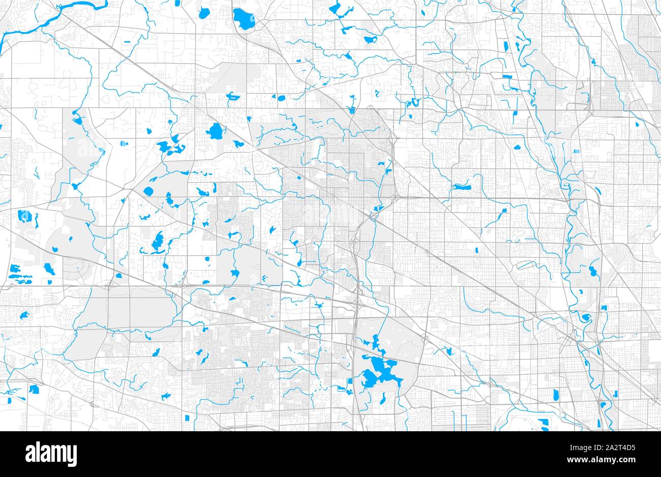 Rich detailed vector area map of Palatine, Illinois, USA. Map template for home decor Stock