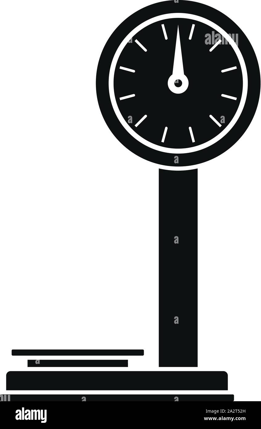 Market weight scales icon. Simple illustration of market weight scales