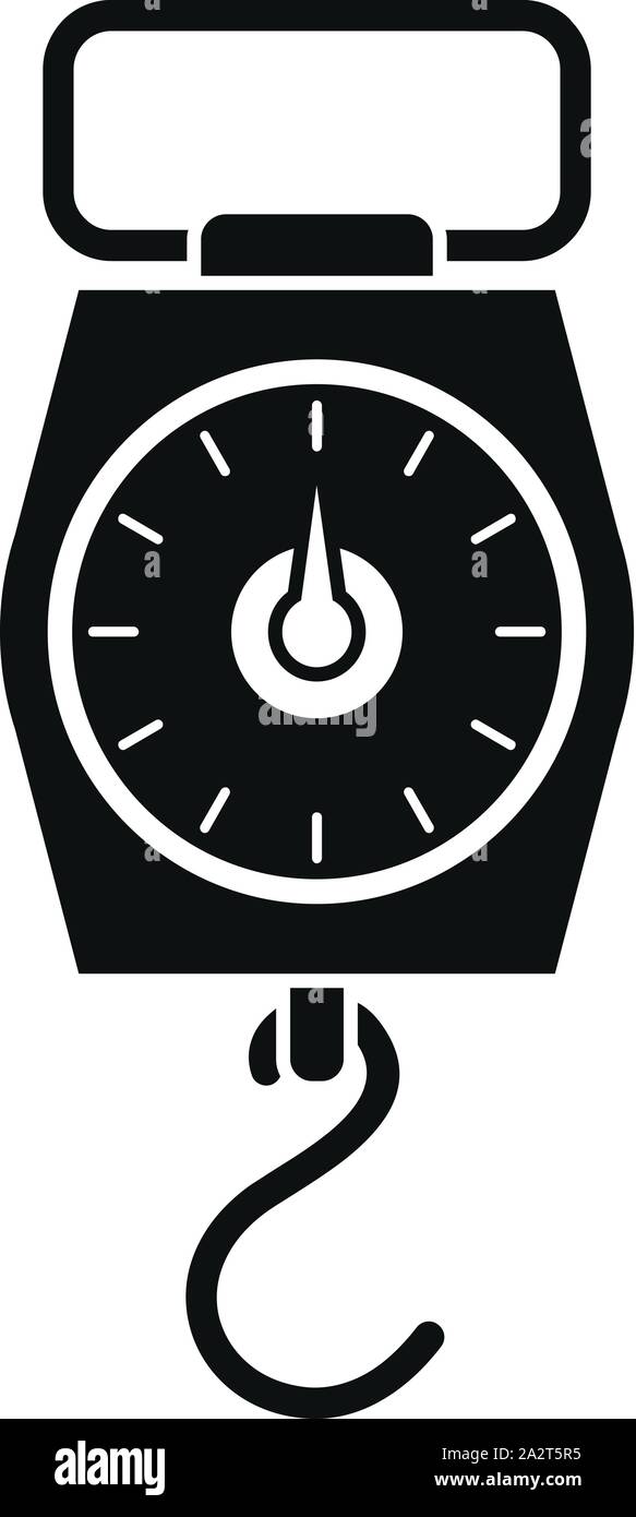 Hand hook scales icon. Simple illustration of hand hook scales vector ...
