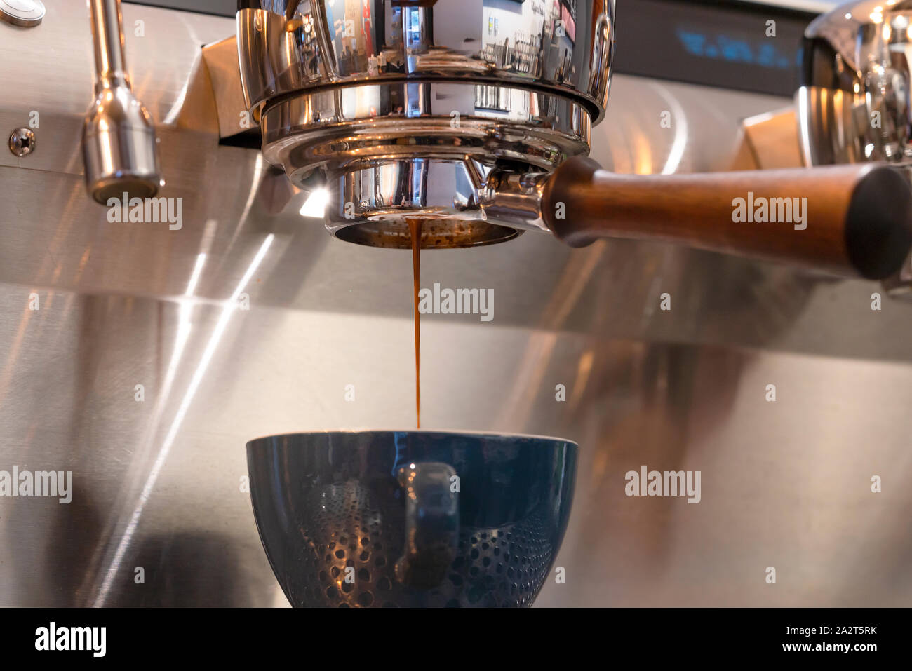 Making Espresso Coffee Stock Photo Alamy