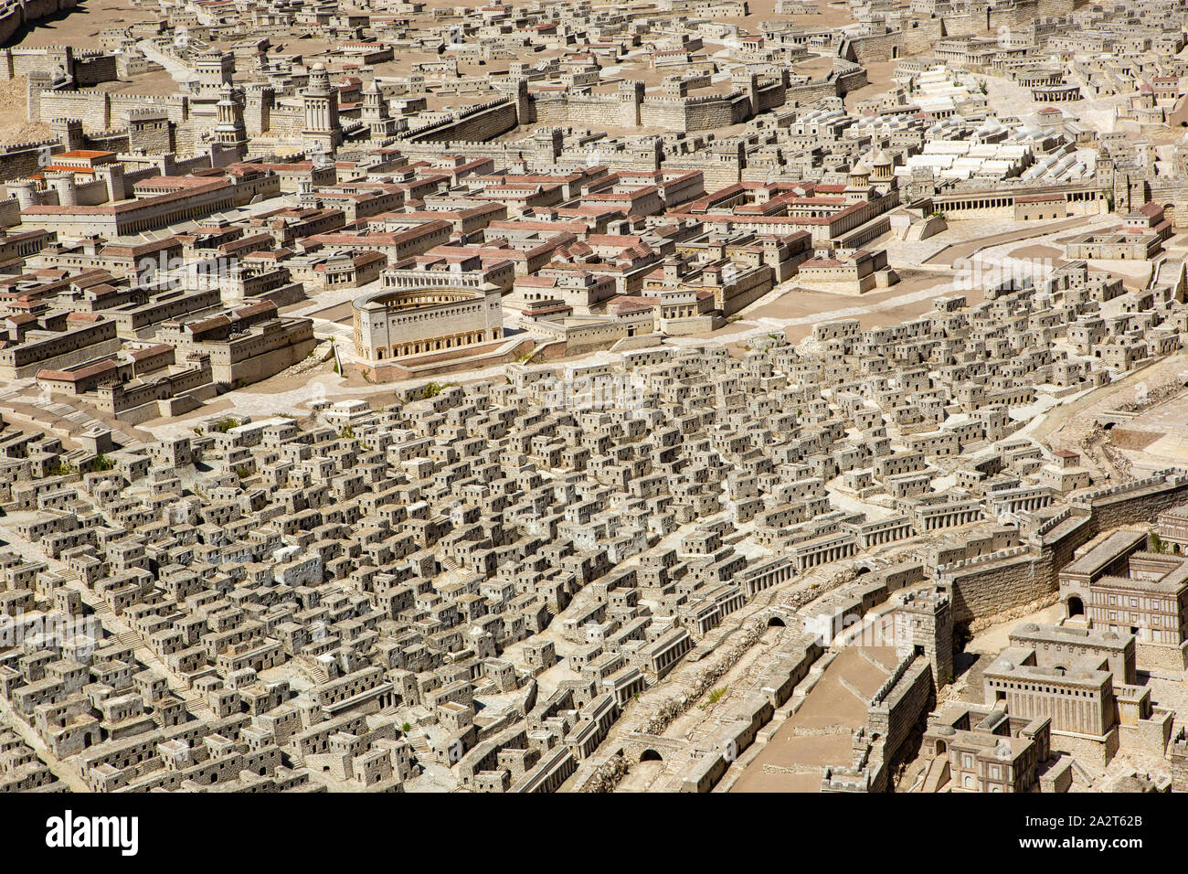 Holyland Model of Jerusalem scale model of the city of Jerusalem in the late Second Temple period. Stock Photo
