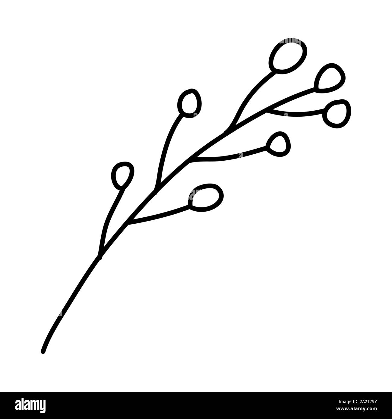 autumn branch with seeds seasonal icon Stock Vector Image & Art - Alamy