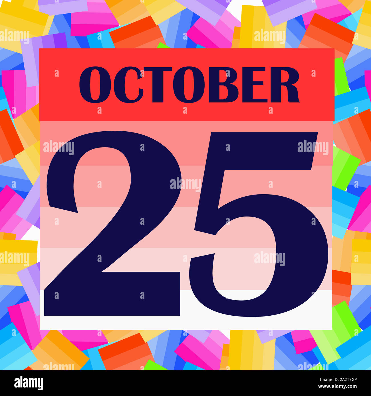 October 25 icon. For planning important day. Banner for holidays and ...