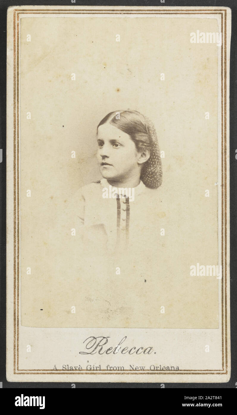 Rebecca, a slave girl from New Orleans / Chas. Paxson, photographer, N.Y. Stock Photo