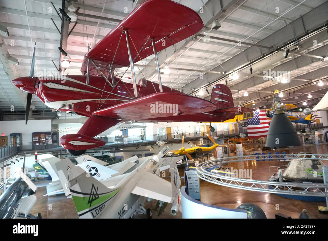 The main floor of  the  Frontiers of Flight Museum at Love Field in Dallas, Texas  Photo by Dennis Brack Stock Photo