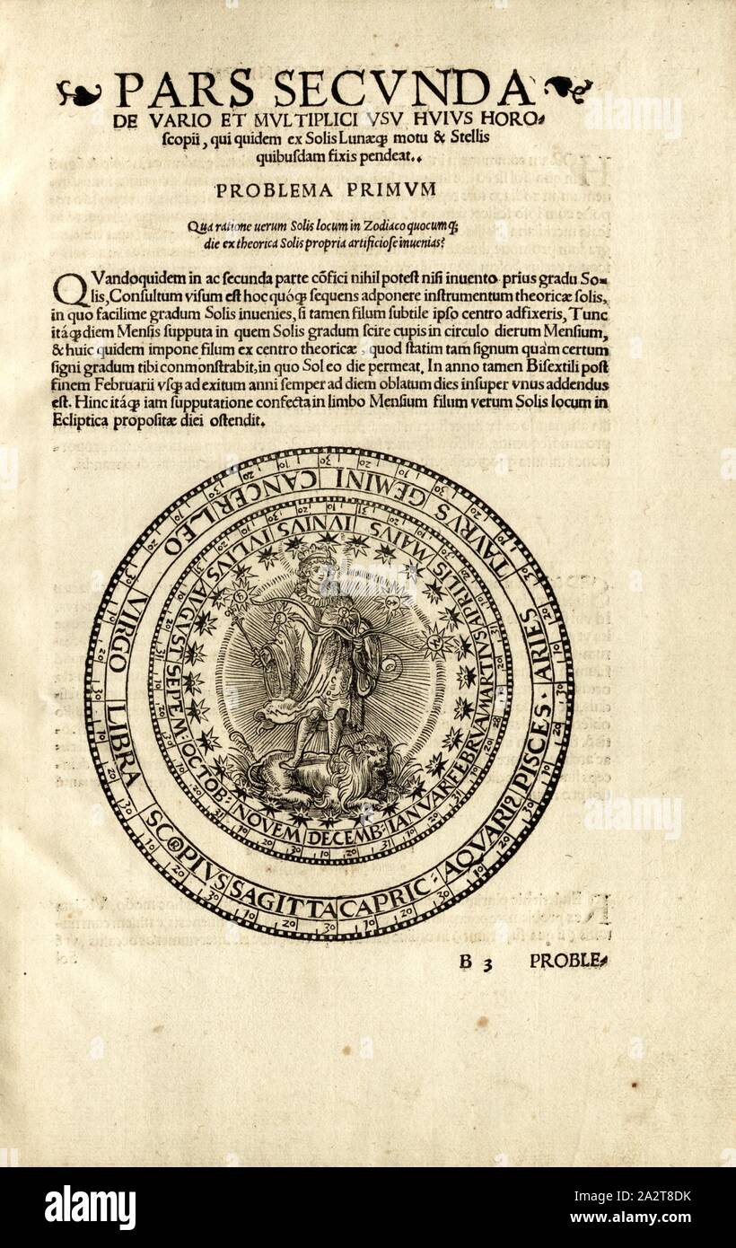 The Degree Sun Instrument Fig 3 P 17 1533 Petrus Apian Horoscopion Apiani Generale Dignoscendis Horis Cuiusqumque Generis Aptissimum His Accedit Distantia Rum Altitudinum Profunditatum Per Idem Hoc Instrumentum Dimetiendarum Ratio