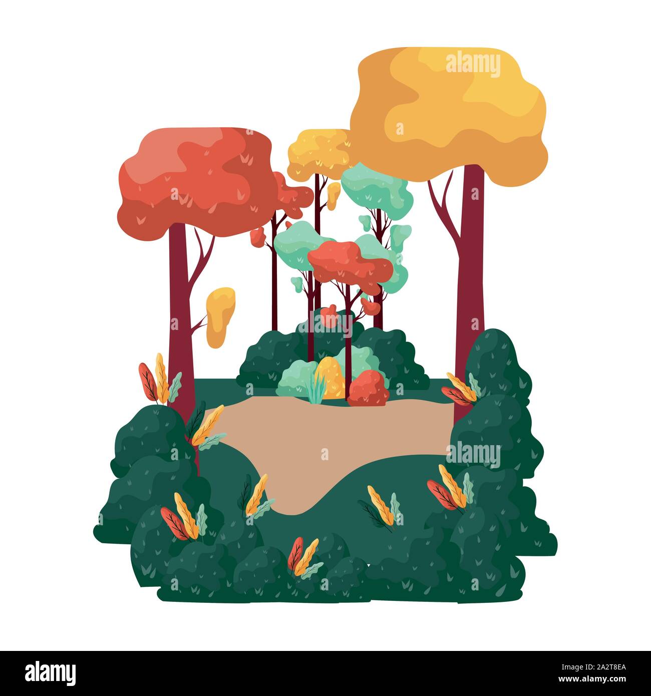 seasonal forest autumn landscape scene Stock Vector Image & Art - Alamy