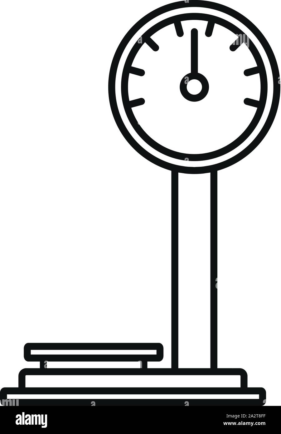 Market weight scales icon. Outline market weight scales vector icon for