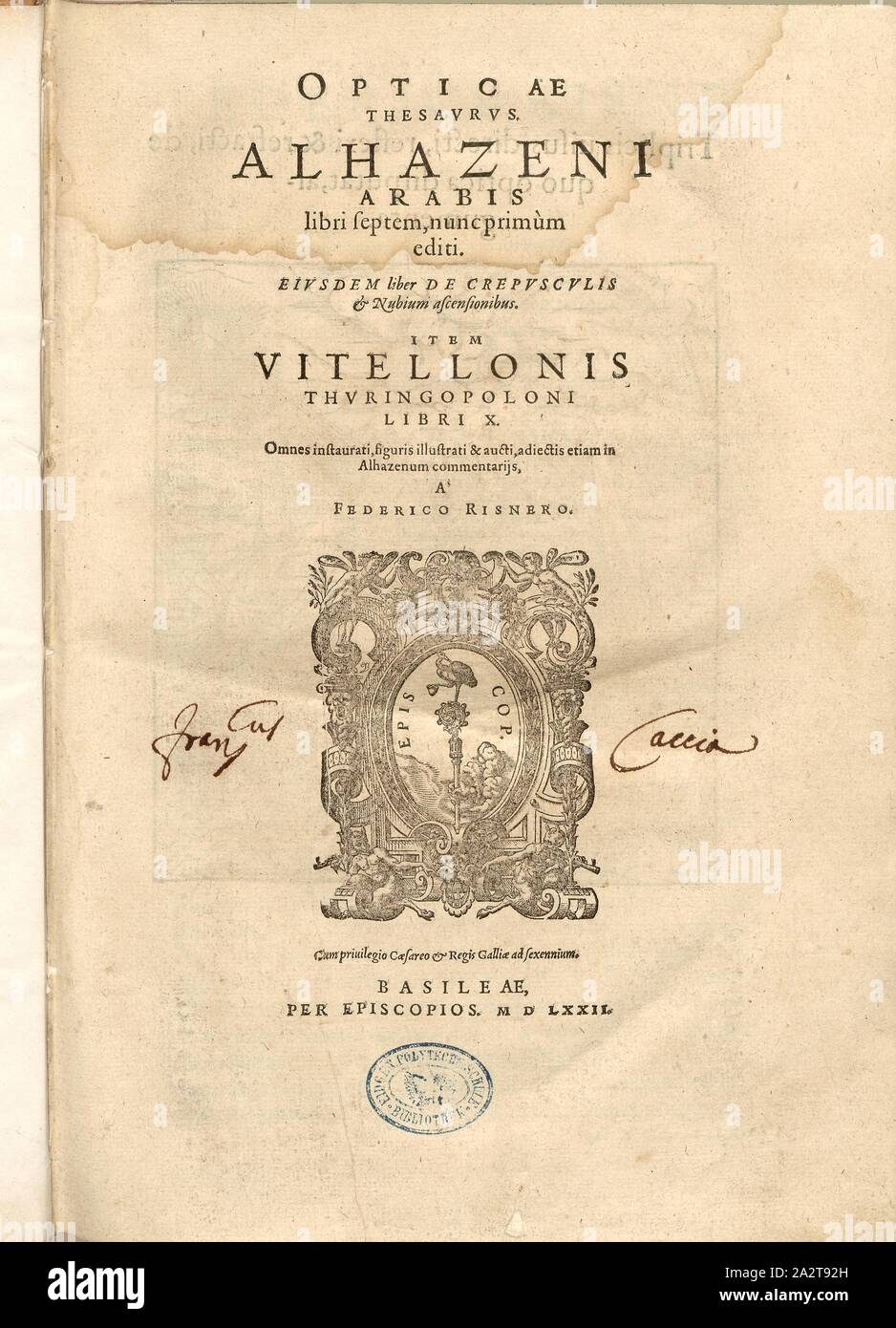 Opticae thesaurus basileae hires stock photography and images Alamy