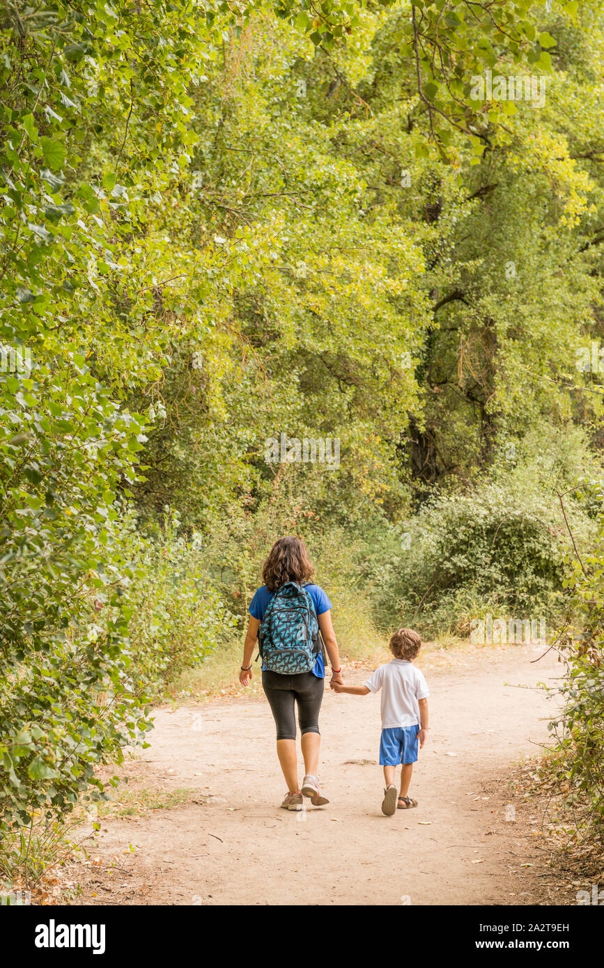 child hiking