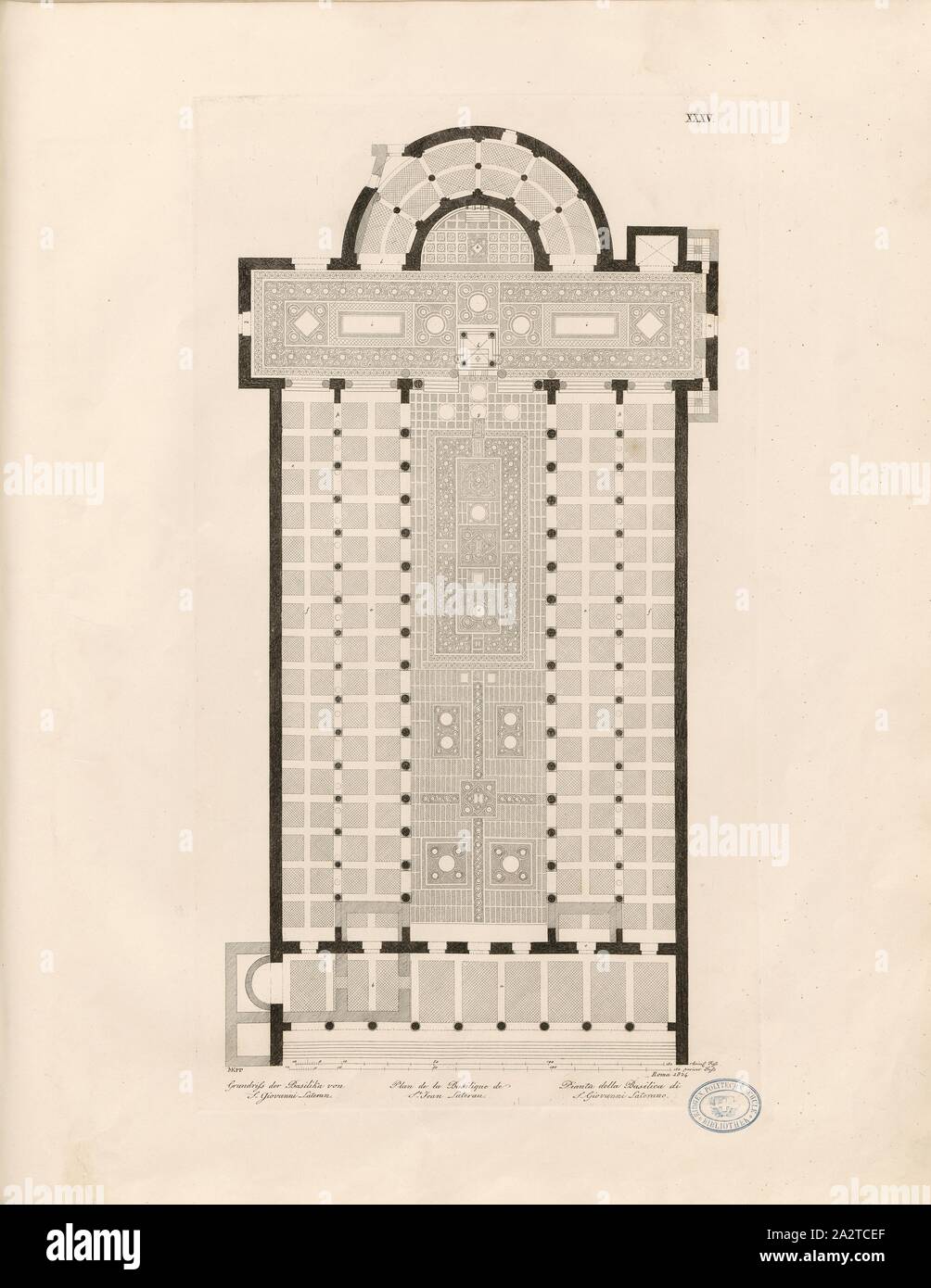 Pianta San Giovanni In Laterano Floor Plan Of The Basilica High Resolution Stock Photography and Images