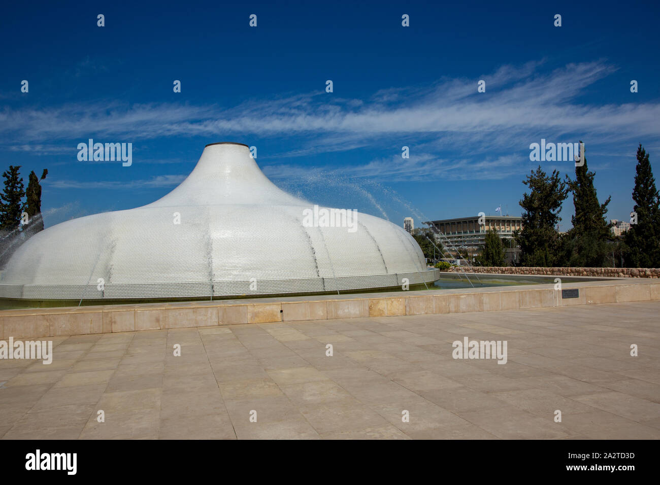 Shrine of the Book in the Israel Museum Jerusalem that houses the Dead Sea Scrolls. Stock Photo