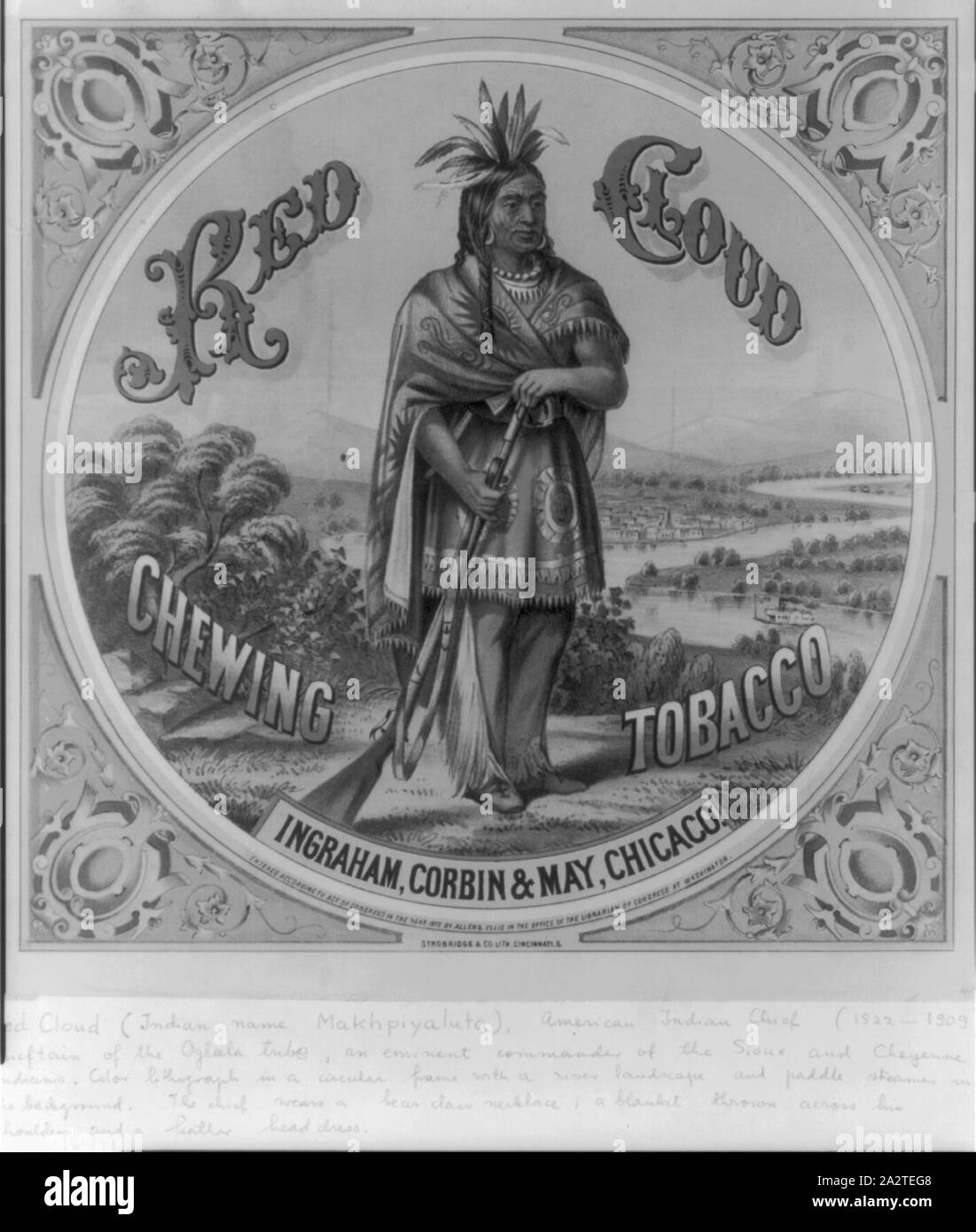 Red Cloud chewing tobacco / Strobridge & Co. lith Stock Photo Alamy