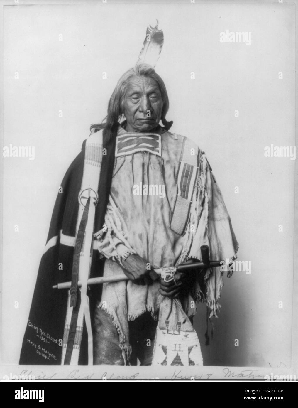 Red Cloud, Chief, threequarters length portrait, standing, facing