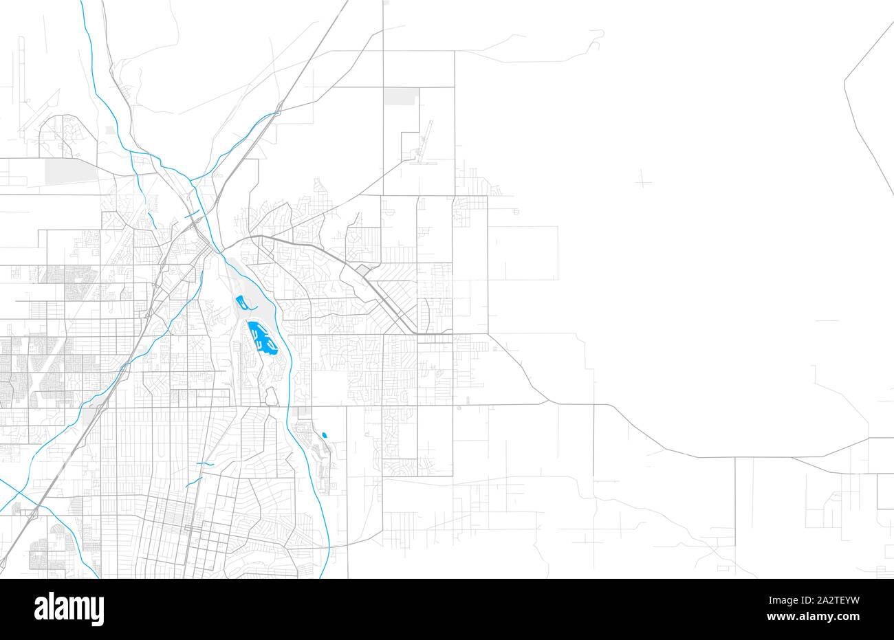 Rich detailed vector area map of Apple Valley, California, USA. Map template for home decor. Stock Vector