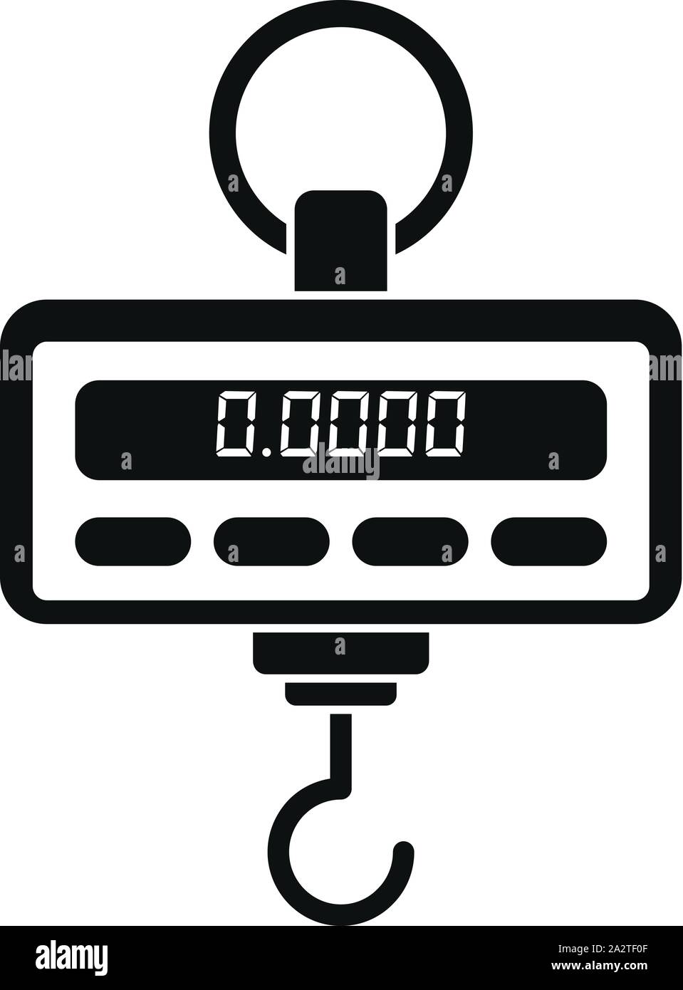 Digital hand scales icon. Simple illustration of digital hand scales vector icon for web design