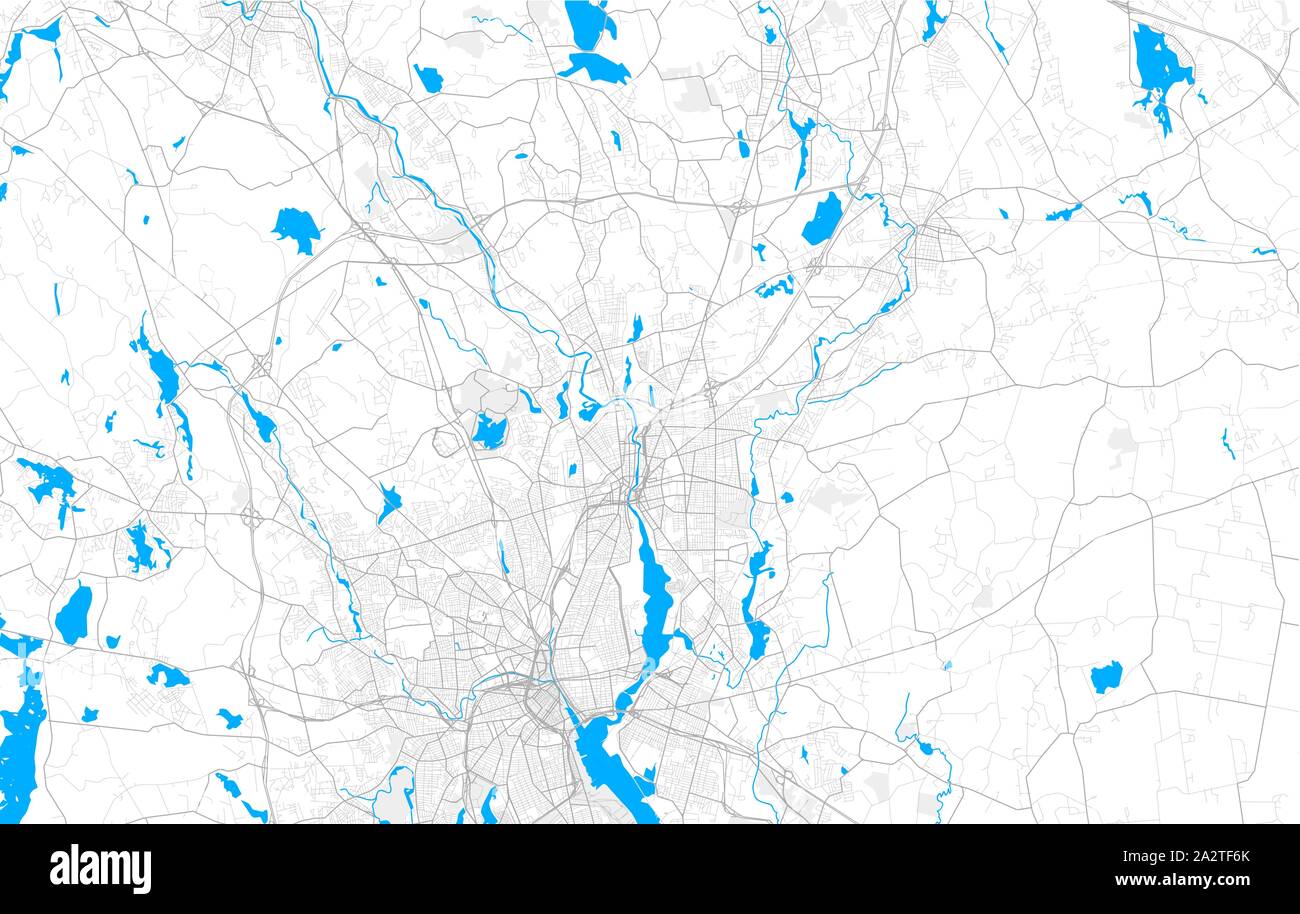 Rich detailed vector area map of Pawtucket, Rhode Island, USA. Map template for home decor Stock