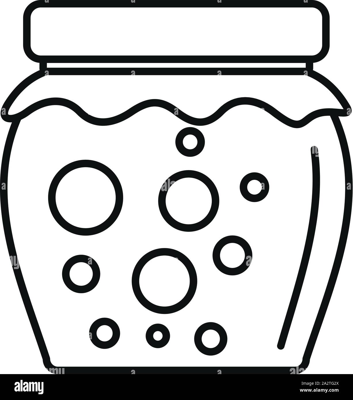 Tasty jam jar icon. Outline tasty jam jar vector icon for web design