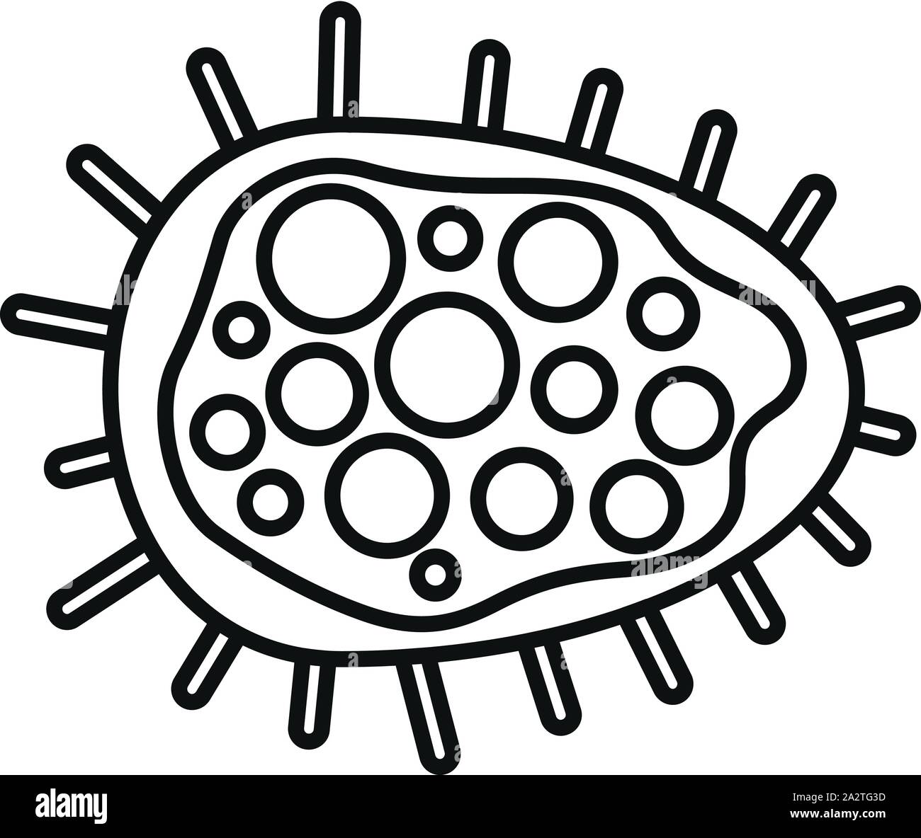 Virus microorganism icon. Outline virus microorganism vector icon for ...