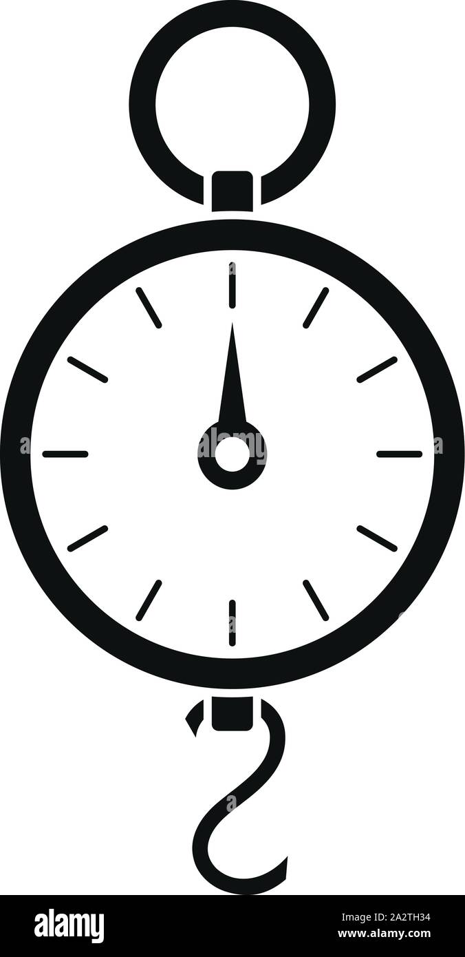 Hand round scales icon. Simple illustration of hand round scales vector ...
