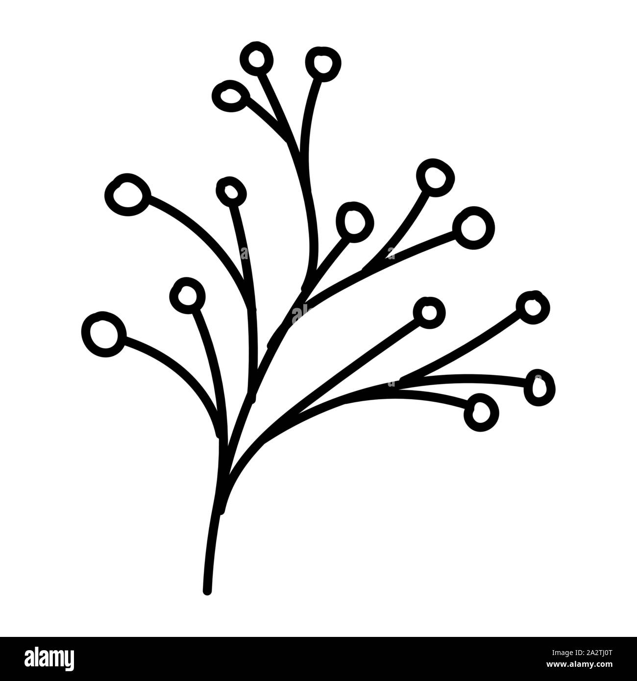 autumn branch with seeds seasonal icon Stock Vector Image & Art - Alamy