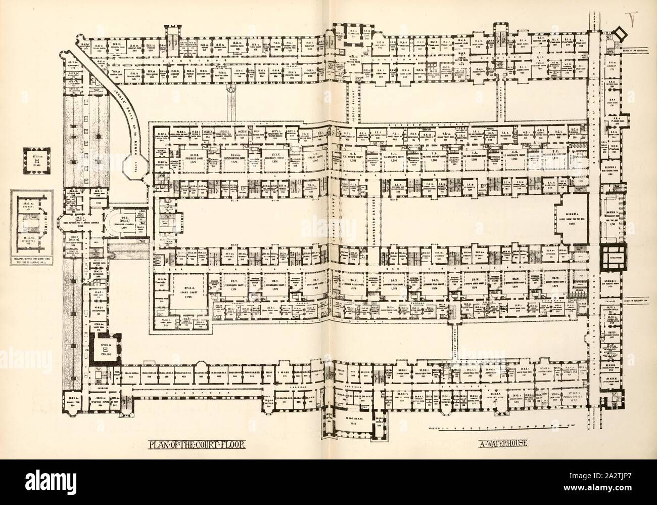 Plan of the Court Floor, Plan of the courtrooms of the Royal Courts of