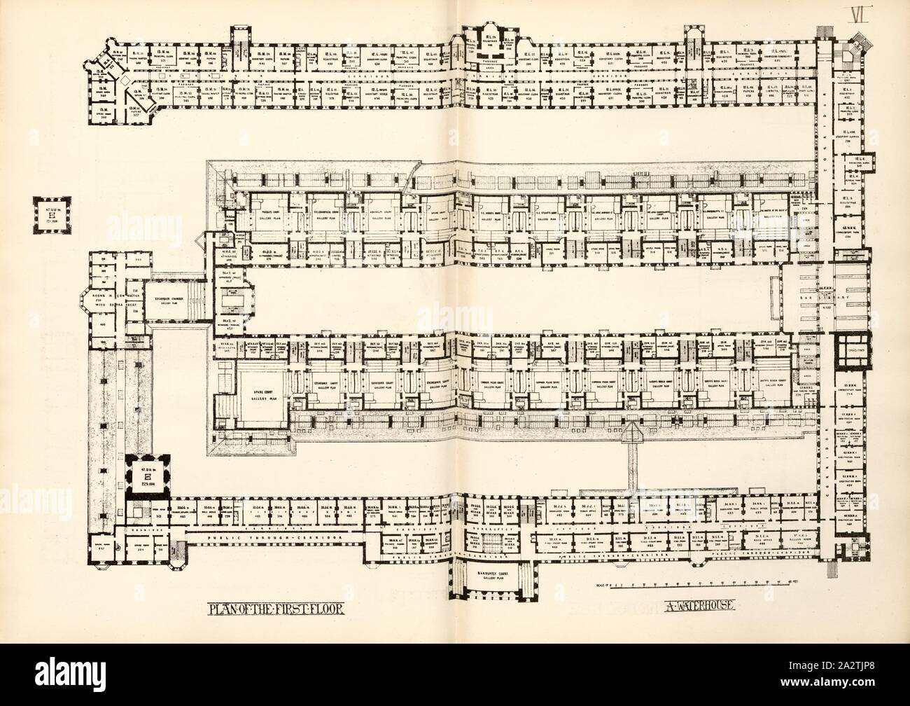 Plan of the First Floor, Plan of the 1st floor of the Royal Courts of