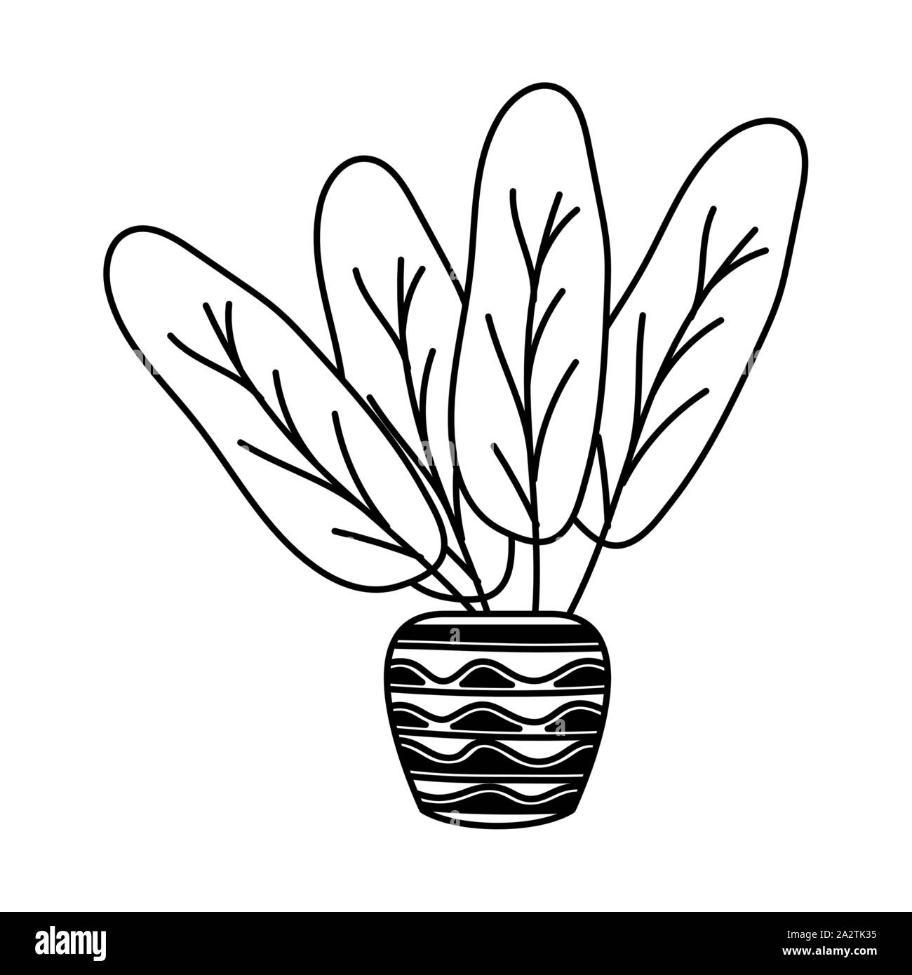 autumn plant in ceramic pot seasonal icon Stock Vector Image & Art - Alamy