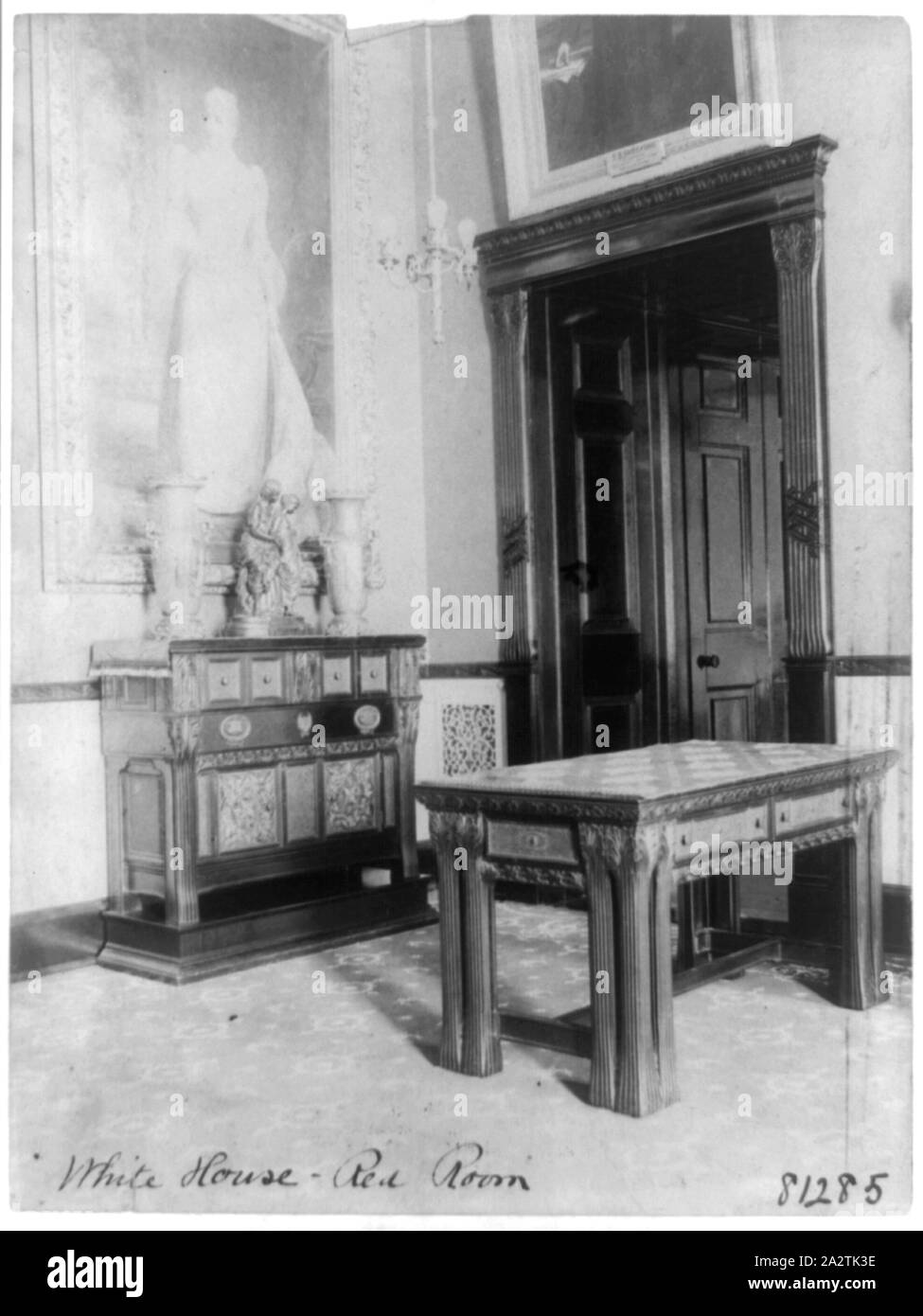 Red Room of the White House corner Stock Photo Alamy