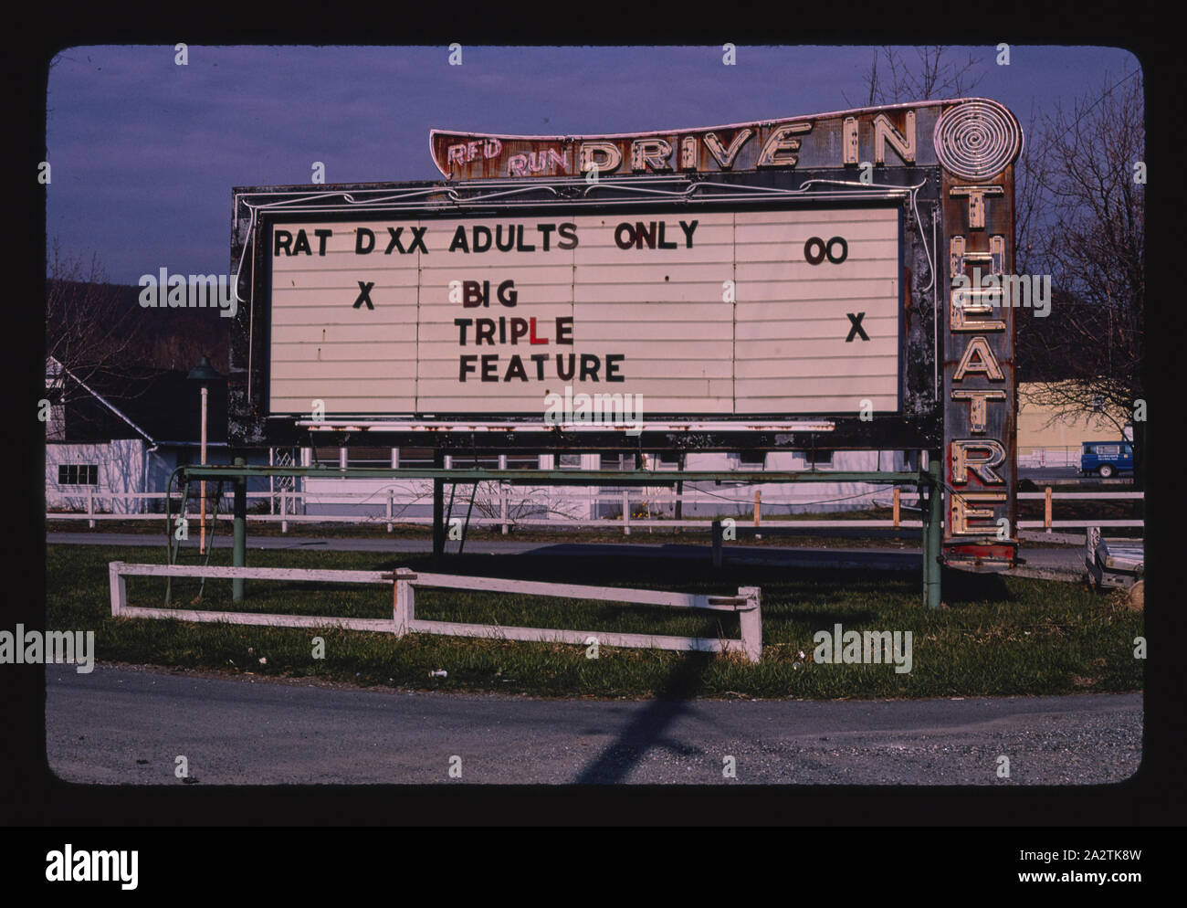 Red Run Drivein Theater, Route 16, Rouzerville, Pennsylvania Stock