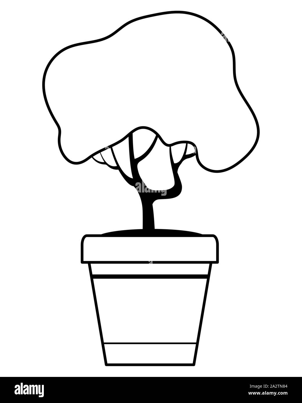 autumn plant in ceramic pot seasonal icon Stock Vector Image & Art - Alamy
