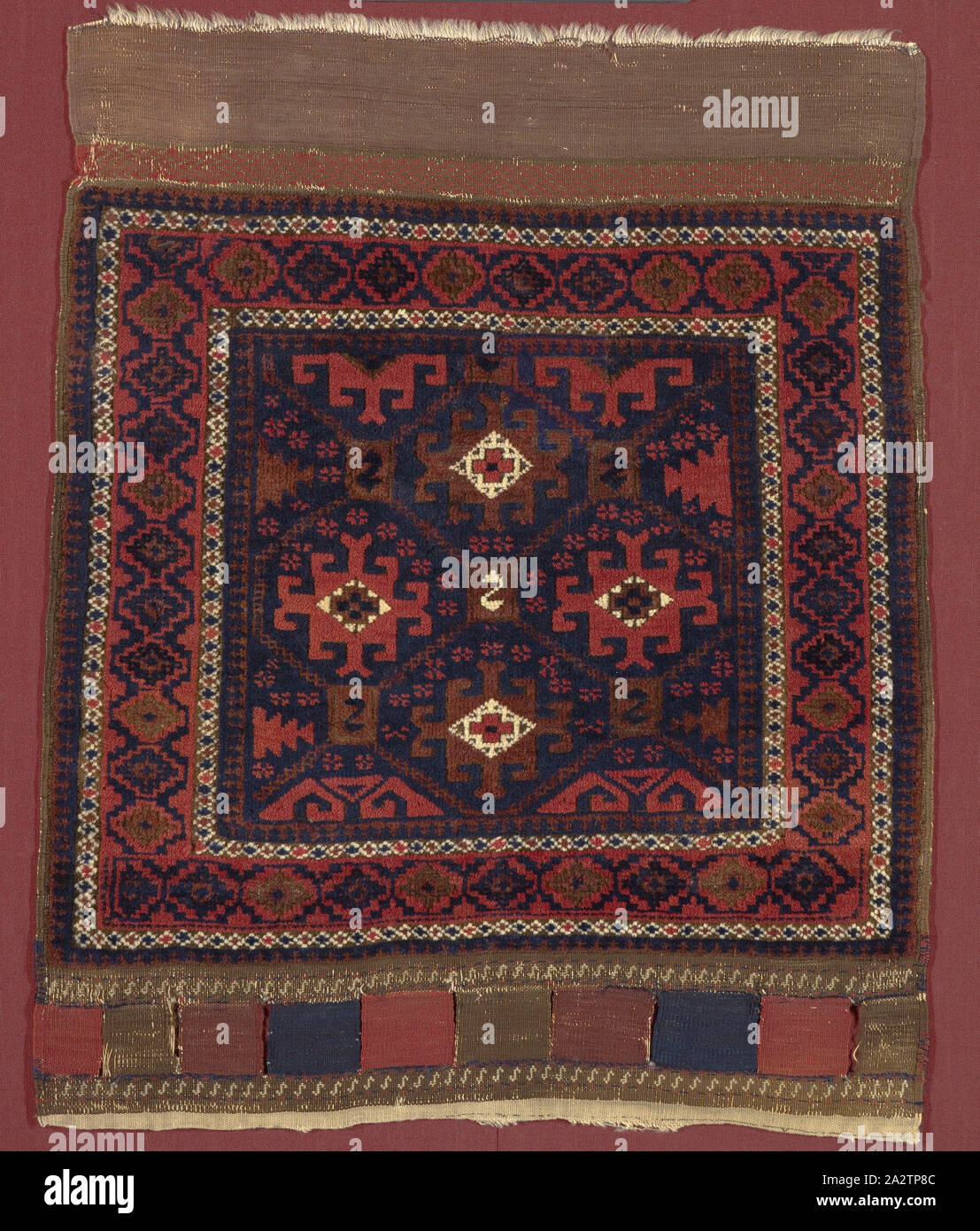 saddle bag face, Baluchi people, mid-19th century, wool, 29-3/4 x 37 in ...