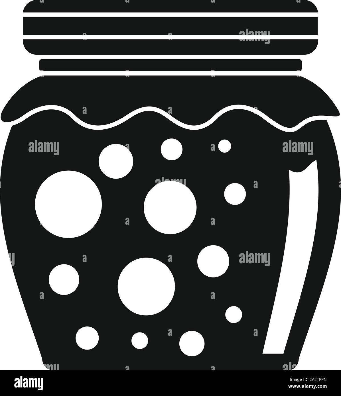 Tasty jam jar icon. Simple illustration of tasty jam jar vector icon