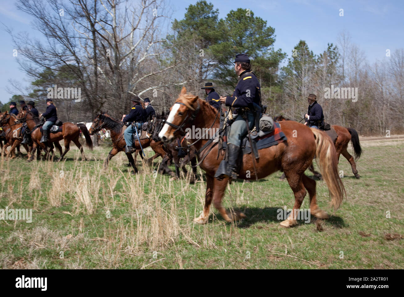 Reenactment of Civil War siege of April 1862, Bridgeport, Alabama Stock