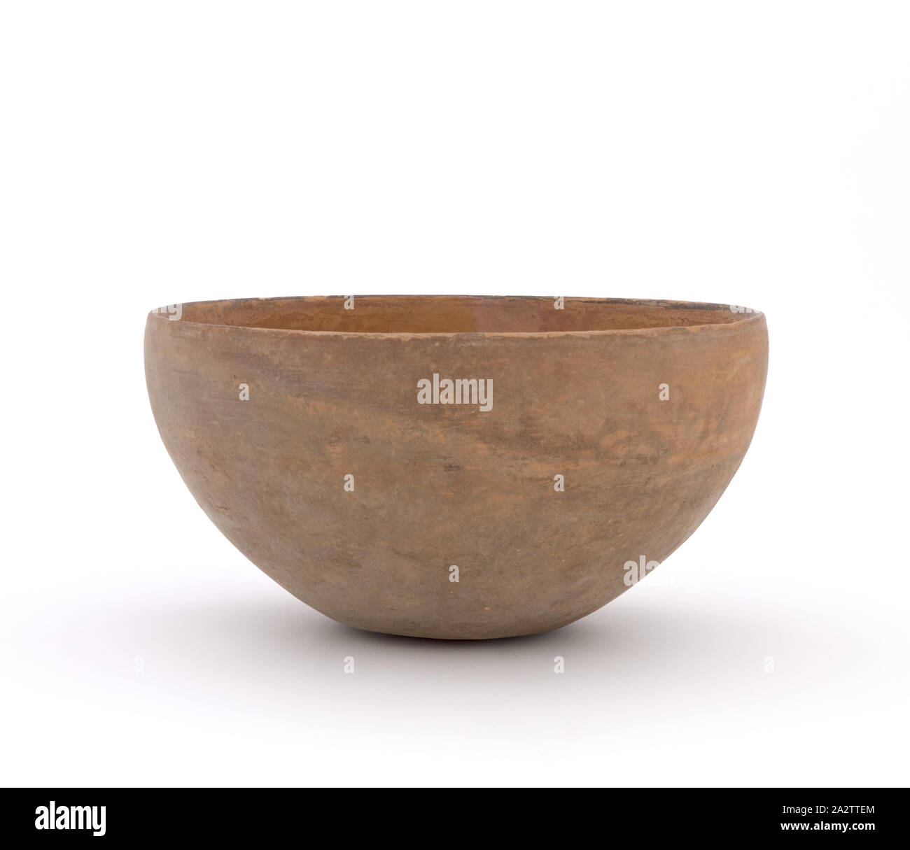 large, deep bowl, about 4500 B.C.E., earthenware with brown pigment, H: 5-3/8 in. D: 10 in., Asian Art Stock Photo