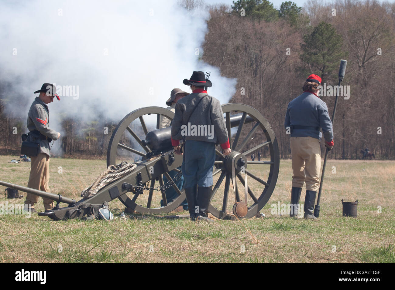 Reenactment of Civil War siege of April 1862, Bridgeport, Alabama Stock