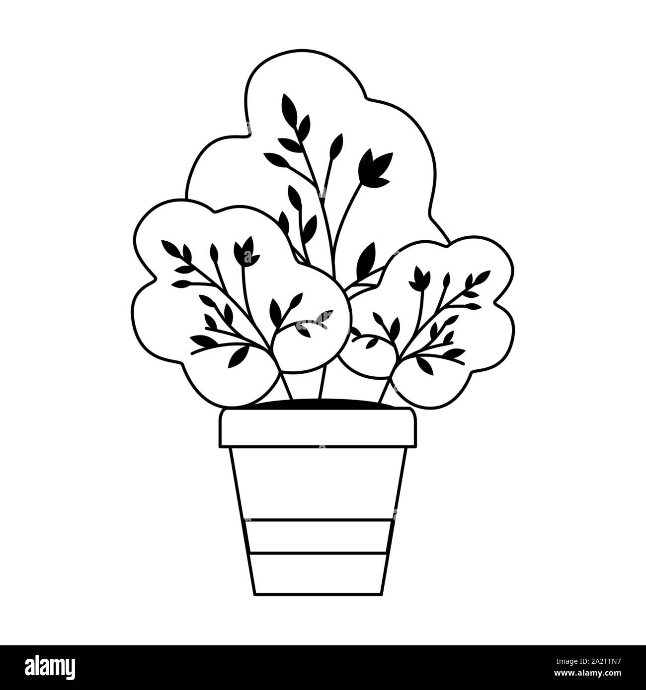 autumn plant in ceramic pot seasonal icon Stock Vector Image & Art - Alamy