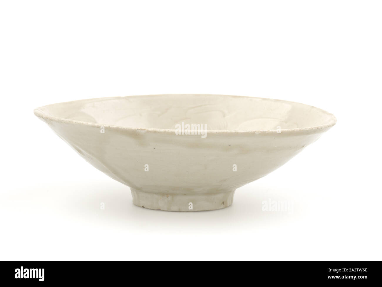 bowl, Grey Glaze, 2-1/8 x 6-11/16 in., Asian Art Stock Photo