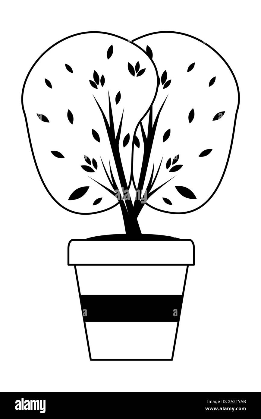 autumn plant in ceramic pot seasonal icon Stock Vector Image & Art - Alamy