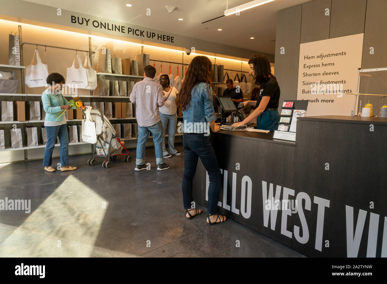Shoppers in the Nordstrom Local concept store in Greenwich Village in