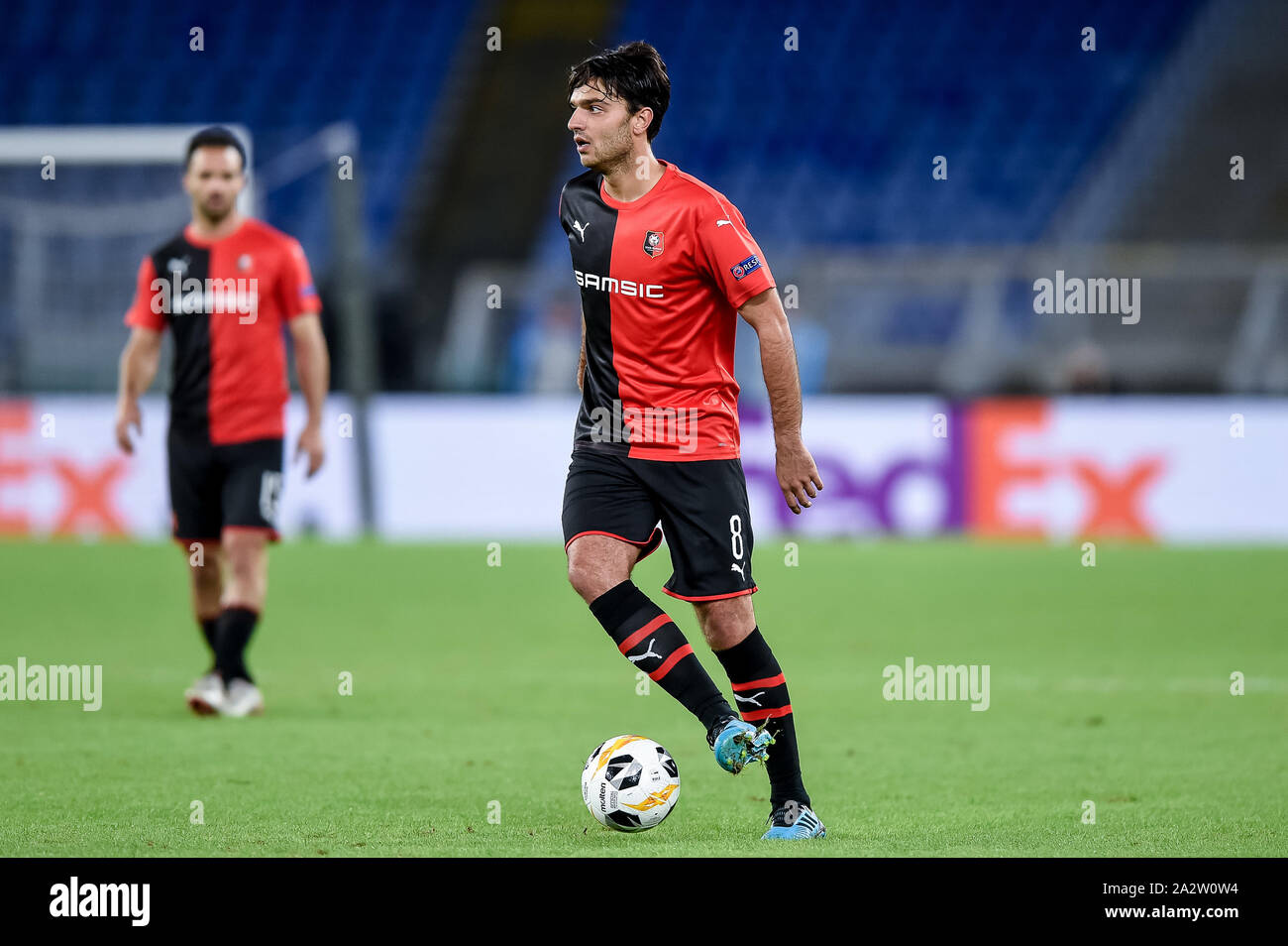 Rome, Italy. 03rd Oct, 2019. Clement Grenier of Rennes during the UEFA Europa League match between Lazio and Rennes at Stadio Olimpico, Rome, Italy on 3 October 2019. Photo by Giuseppe Maffia. Credit: UK Sports Pics Ltd/Alamy Live News Stock Photo