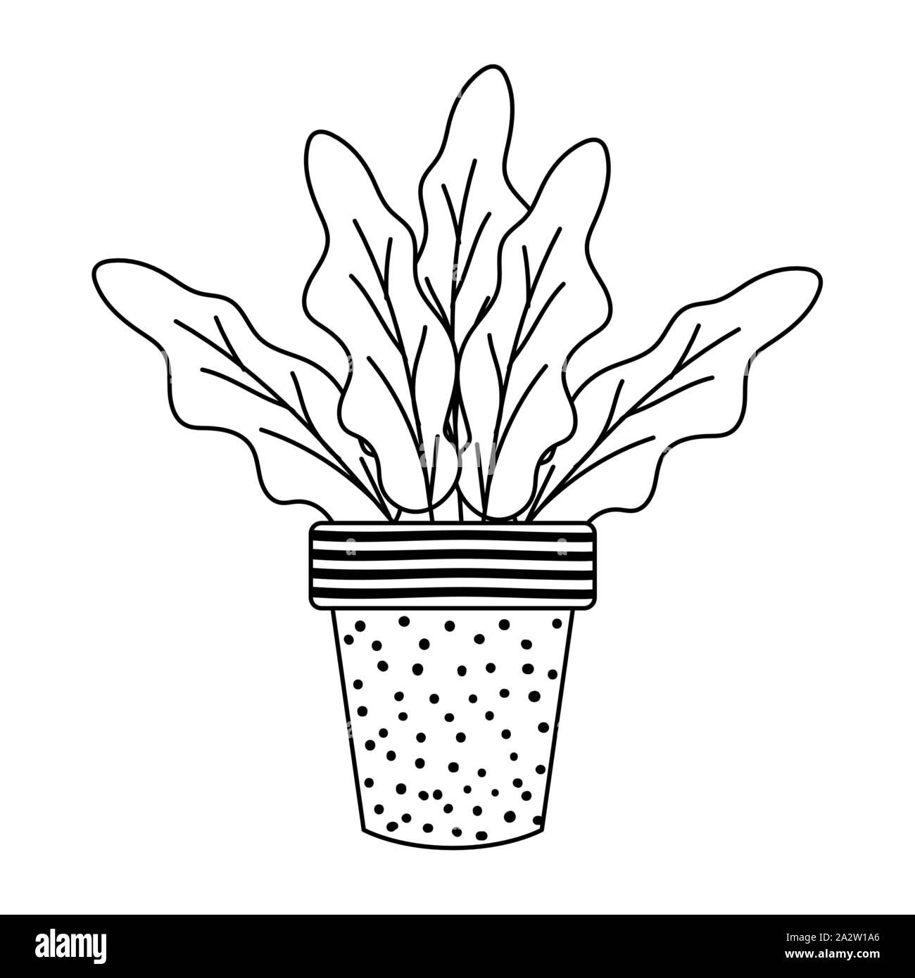 autumn plant in ceramic pot seasonal icon Stock Vector Image & Art - Alamy