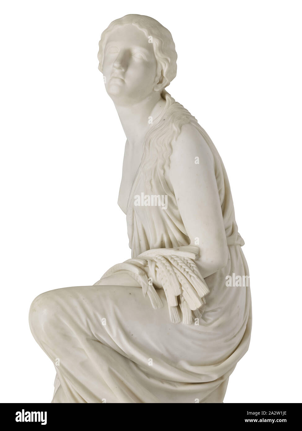 Ruth Gleaning, Randolph Rogers (American, 18251892), 1860, marble on