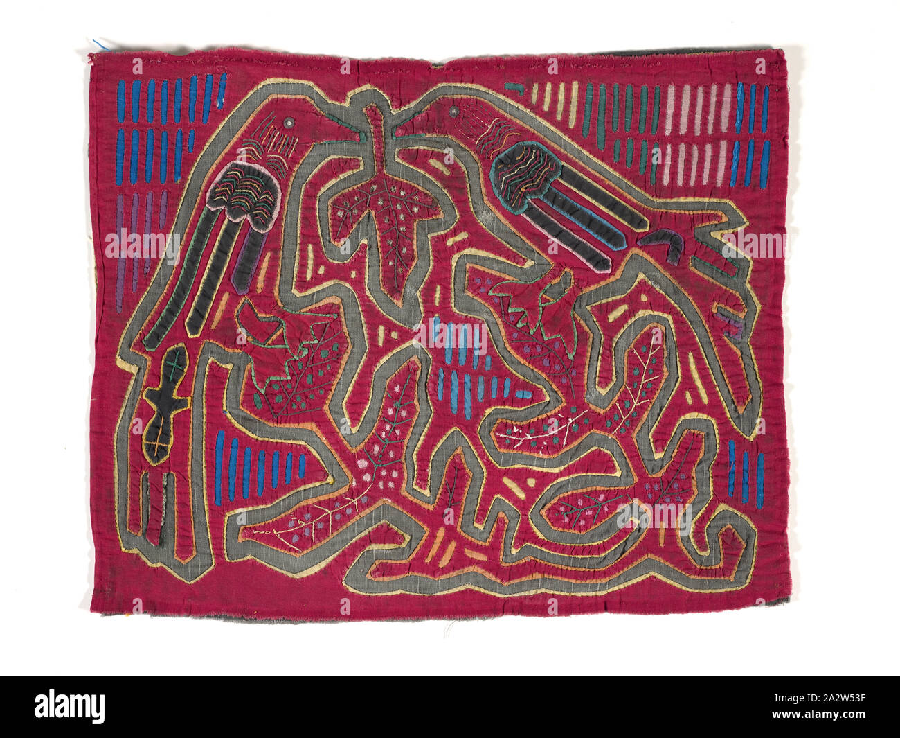 shirt panel (mola), Kuna people, about 1950s, appliqued cotton, 13-3/4 x 16-7/8 in., Textile and Fashion Arts Stock Photo