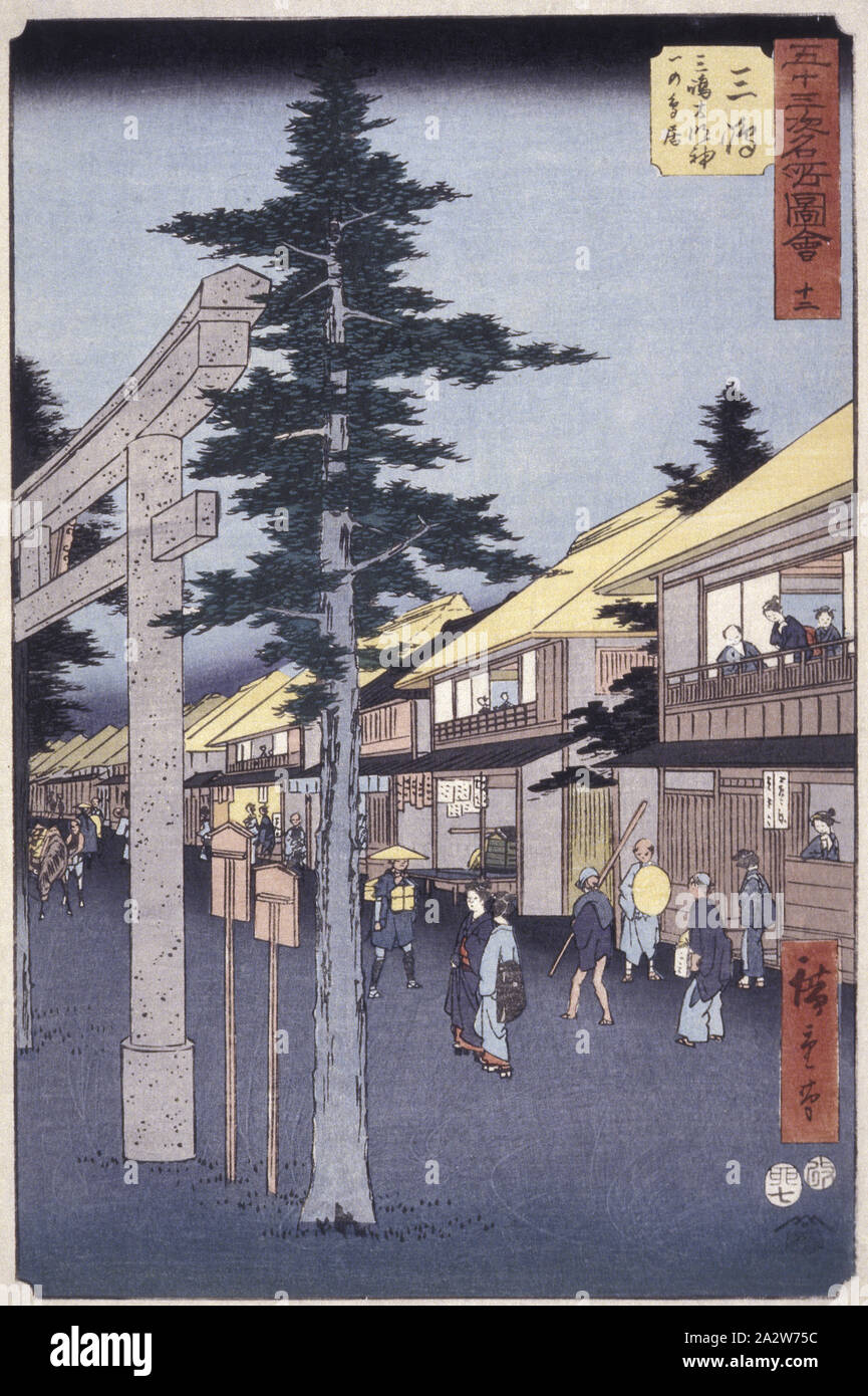 Mishima, Utagawa Hiroshige 歌川広重 (Japanese, 1797-1858