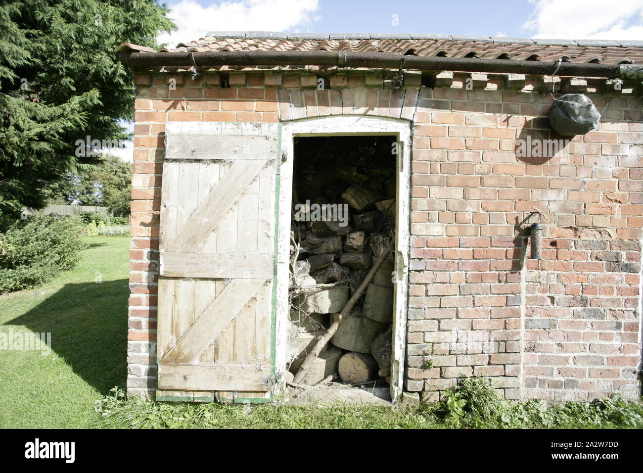 Old Rural Country Outbuilding Wood Store Stock Photo